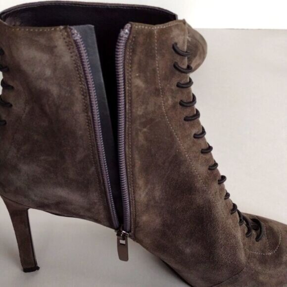 Kendall & Kylie Women’s Ankle Boot Pointed Toe Stiletto Heels‎ Grey Suede Witchy - Picture 9 of 12